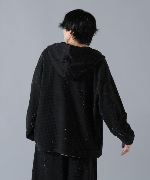 DANKE SCHON（ダンケシェーン）の「DankeSchon/ダンケシェーン/LINE STONE ZIP HOODIE（パーカー・レディース・ブラック・M/L）」の3枚目の写真