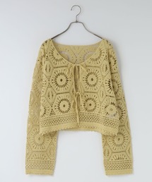 LOWRYS FARM | クロシェニットカーディガン 644667(カーディガン/ボレロ)