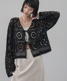 LOWRYS FARM | クロシェニットカーディガン 644667(カーディガン/ボレロ)