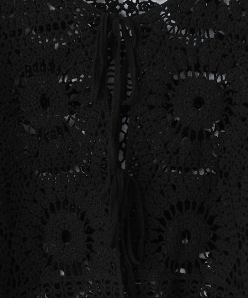 LOWRYS FARM(ローリーズファーム)の「クロシェニットカーディガン 644667(カーディガン/ボレロ・レディース・アイボリー/イエロー/ブラック・FREE)」の7枚目の写真