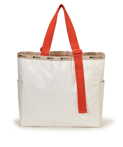 LeSportsac(レスポートサック)の「LG HANDLE ADJ TOTE メレンゲ/マンダリンウェビング(トートバッグ・レディース・ホワイト・FREE)」の4枚目の写真