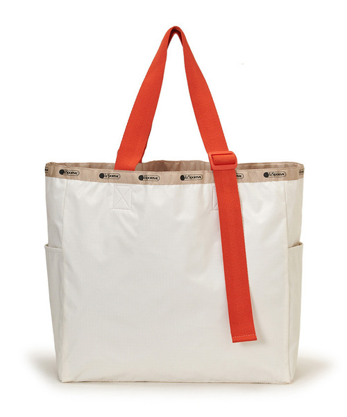 LeSportsac(レスポートサック)の「LG HANDLE ADJ TOTE メレンゲ/マンダリンウェビング(トートバッグ・レディース・ホワイト・FREE)」の6枚目の写真