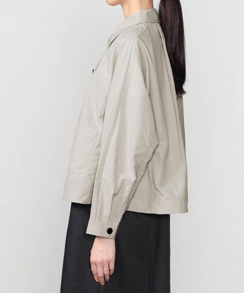 DANTON(ダントン)の「DANTON | ナイロンタッサー ドルマンスリーブジャケット WOMEN(その他アウター・レディース・グレイッシュベージュ/ネイビー・36)」の14枚目の写真