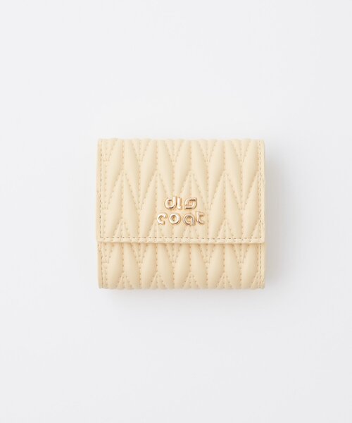 DISCOAT（ディスコート）の「Vキルティングウォレット（財布・レディース・グレイッシュベージュ/ブラック/ピンク/イエロー・FREE）」の3枚目の写真
