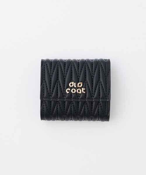 DISCOAT（ディスコート）の「Vキルティングウォレット（財布・レディース・グレイッシュベージュ/ブラック/ピンク/イエロー・FREE）」の2枚目の写真