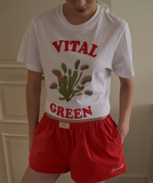 oursaalty（アウアソルティ）の「VITAL GREEN T-SHIRT（Tシャツ/カットソー・レディース・ホワイト・FREE）」の5枚目の写真