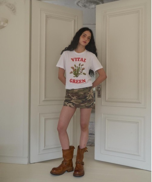 oursaalty（アウアソルティ）の「VITAL GREEN T-SHIRT（Tシャツ/カットソー・レディース・ホワイト・FREE）」の4枚目の写真