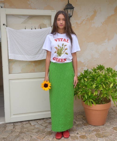 oursaalty（アウアソルティ）の「VITAL GREEN T-SHIRT（Tシャツ/カットソー・レディース・ホワイト・FREE）」の2枚目の写真