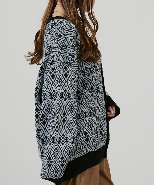 superNova.（スーパーノヴァ）の「superNova./スーパーノヴァ Hexagram knit cardigan（カーディガン/ボレロ・メンズ・ブラック・S/M）」の6枚目の写真