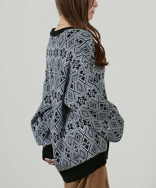 superNova.（スーパーノヴァ）の「superNova./スーパーノヴァ Hexagram knit cardigan（カーディガン/ボレロ・メンズ・ブラック・S/M）」の5枚目の写真