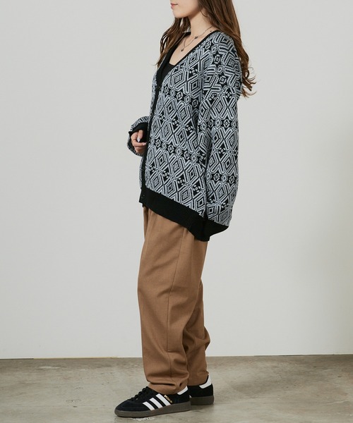 superNova.（スーパーノヴァ）の「superNova./スーパーノヴァ Hexagram knit cardigan（カーディガン/ボレロ・メンズ・ブラック・S/M）」の2枚目の写真