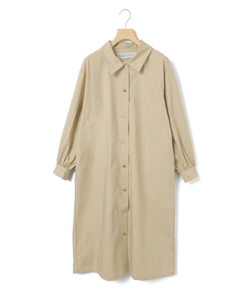 MidiUmi（ミディウミ）の「MidiUmi コートワンピース（ワンピース・レディース・ベージュ/ネイビー・FREE）」の3枚目の写真