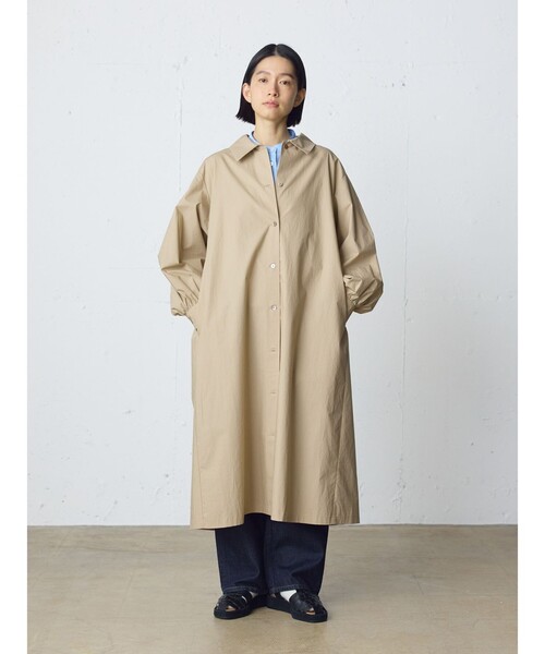 MidiUmi（ミディウミ）の「MidiUmi コートワンピース（ワンピース・レディース・ベージュ/ネイビー・FREE）」の6枚目の写真