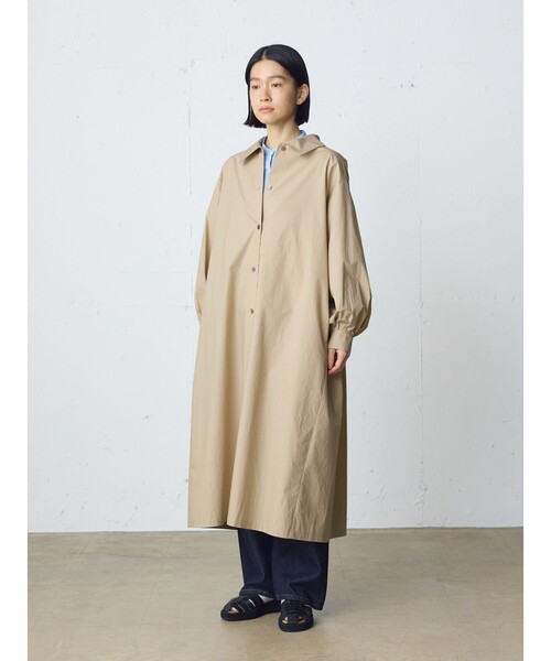 MidiUmi（ミディウミ）の「MidiUmi コートワンピース（ワンピース・レディース・ベージュ/ネイビー・FREE）」の7枚目の写真