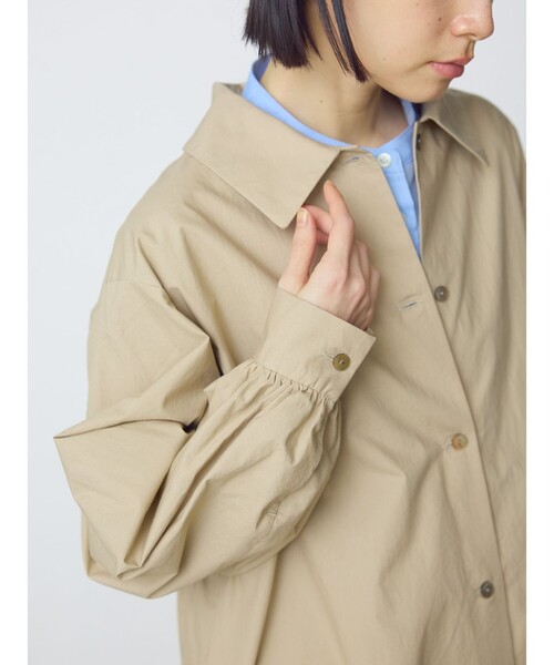 MidiUmi（ミディウミ）の「MidiUmi コートワンピース（ワンピース・レディース・ベージュ/ネイビー・FREE）」の10枚目の写真