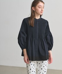 【ユナイテッドアローズ ブラウス 黒 スタンドカラー 】 UNITED ARROWS（ユナイテッドアローズ）の「＜UNITED ARROWS＞C