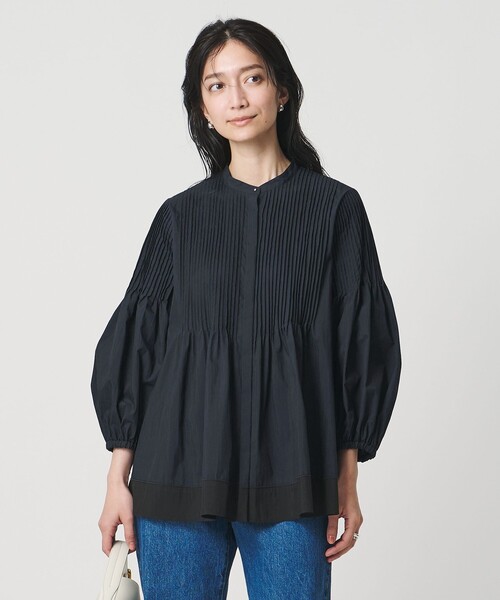 UNITED ARROWS(ユナイテッドアローズ)の「ピンタック バンドカラー ブラウス(シャツ/ブラウス・レディース・ライトピンク/ホワイト/ネイビー・FREE)」の13枚目の写真