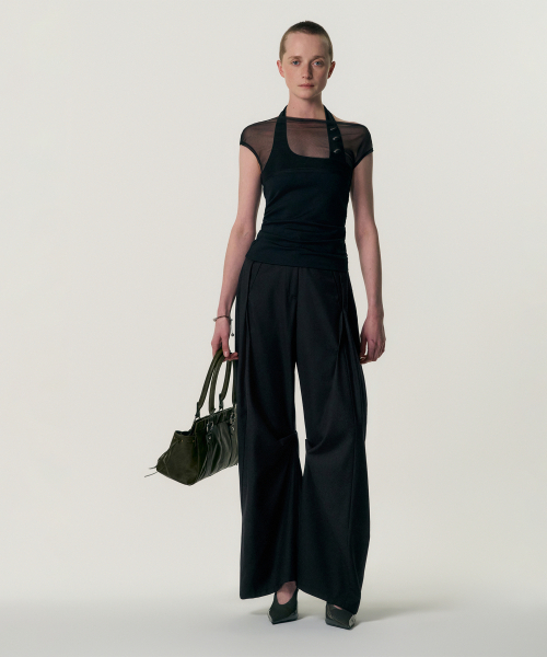 KIMZISU(キムジス)の「Ruched Belt Tote Bag_GREEN(トートバッグ・レディース・グリーン・OS)」の3枚目の写真