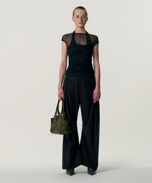 KIMZISU(キムジス)の「Ruched Belt Tote Bag_GREEN(トートバッグ・レディース・グリーン・OS)」の5枚目の写真
