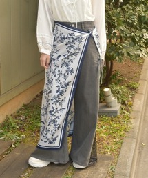 axes femme | フラワースケッチ柄スカーフ(マフラー)