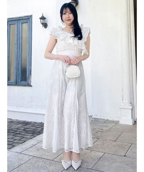 dazzlin(ダズリン)の「クロスフリルマーメイドドレス(ドレス・レディース・アイボリー/ブルー・MEDIUM/SMALL)」の20枚目の写真