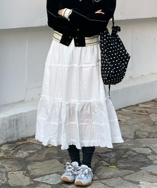 セール】WOMEN'S COTTON TIERED LONG SKIRT（スカート）｜Wacky WiLLy