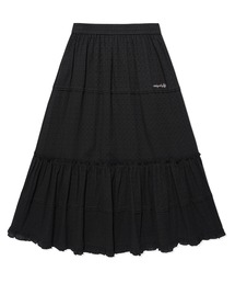 WOMEN'S COTTON TIERED LONG SKIRT
