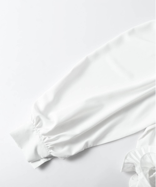AMELY(エミリー)の「フロントフリルデザインブラウス(シャツ/ブラウス・レディース・ブラック/ホワイト・フリー)」の21枚目の写真