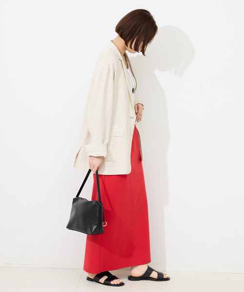 SLOBE IENA(スローブイエナ)の「SLOBE スクエアハンドルバッグ(ハンドバッグ・レディース・ブラック/ベージュ・FREE)」の9枚目の写真