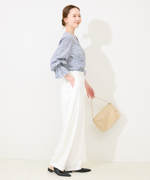 SLOBE IENA(スローブイエナ)の「SLOBE スクエアハンドルバッグ(ハンドバッグ・レディース・ブラック/ベージュ・FREE)」の14枚目の写真