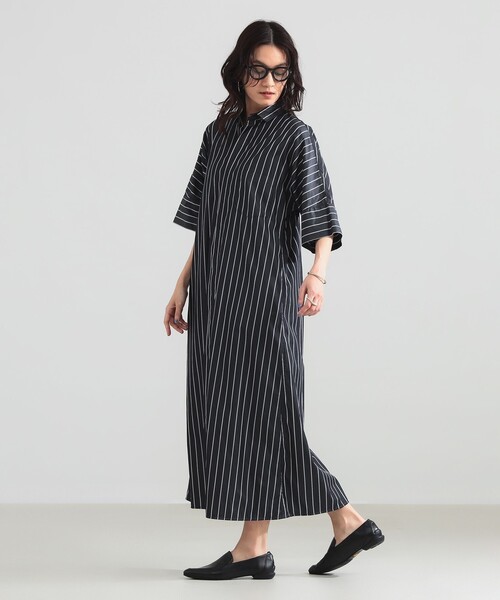 TICCA(ティッカ)の「TICCA / テント ハーフスリーブ シャツ ワンピース(ワンピース・レディース・ブラック/ブルー・ONE SIZE)」の5枚目の写真