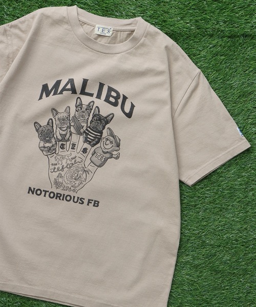 The Endless Summer(エンドレスサマー)の「TES NOTORIOUS FB FINGER PUPPET-TEE/ Tシャツ(Tシャツ/カットソー・メンズ・グリーン系その他3/ベージュ/ホワイト・X-LARGE/LARGE/MEDIUM/SMALL/XX-LARGE)」の1枚目の写真