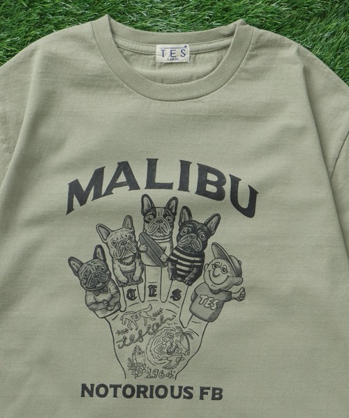 The Endless Summer(エンドレスサマー)の「TES NOTORIOUS FB FINGER PUPPET-TEE/ Tシャツ(Tシャツ/カットソー・メンズ・グリーン系その他3/ベージュ/ホワイト・X-LARGE/LARGE/MEDIUM/SMALL/XX-LARGE)」の6枚目の写真