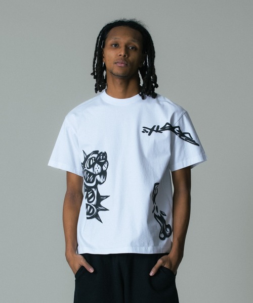 XLARGE(エクストララージ)の「ALLOVER PRINTED S/S TEE(Tシャツ/カットソー・メンズ・オレンジ/ホワイト/ブラック・S/M/L/XL)」の17枚目の写真