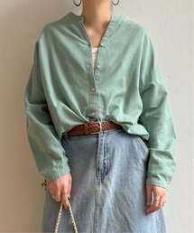 LBC（エルビーシー）の「【インフルエンサー着用】リネンコットンバンドカラーシャツ（シャツ/ブラウス）」
