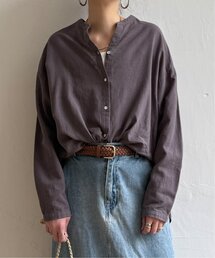 LBC（エルビーシー）の「【インフルエンサー着用】リネンコットンバンドカラーシャツ（シャツ/ブラウス）」