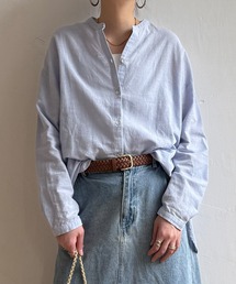 LBC（エルビーシー）の「【インフルエンサー着用】リネンコットンバンドカラーシャツ（シャツ/ブラウス）」