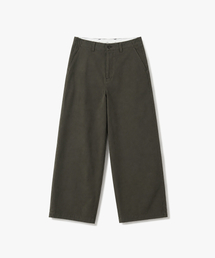 コットンウォッシュドワイドパンツアッシュブラウン COOSPT243ASHBROWN