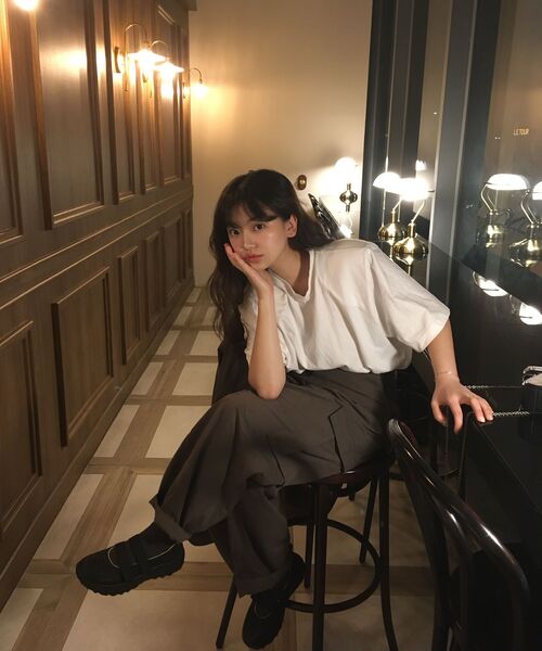 COSTUME O’CLOCK(コスチュームオクロック)の「コットンウォッシュドワイドパンツアッシュブラウン COOSPT243ASHBROWN(その他パンツ・メンズ・その他・34/32/30/26/28)」の7枚目の写真