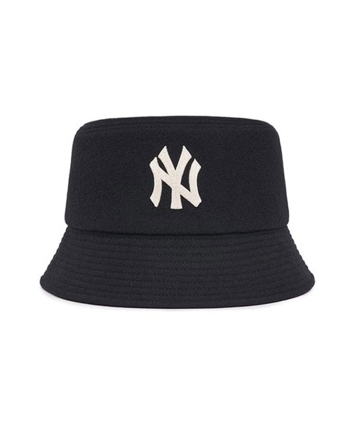 Lafayette（ラファイエット）の「エムエルビー【MLB】- ニューヨーク・ヤンキース キャップ 【New York Yankees WOOL BUCKET HAT BLACK 3AHTW0126】（ハット・レディース・ブラック・59/57）」の2枚目の写真