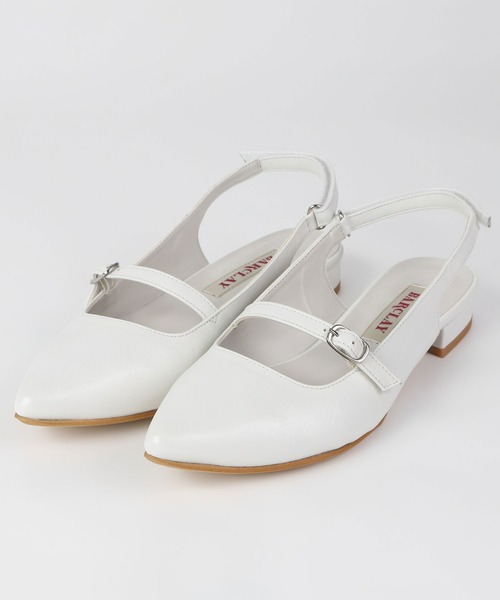 BARCLAY(バークレー)の「BARCLAY(バークレー)ポインテッドトゥバックバンドパンプス(パンプス・レディース・ブラック/アイボリー/プラチナム・22.5cm/23cm/23.5cm/24cm/24.5cm)」の2枚目の写真