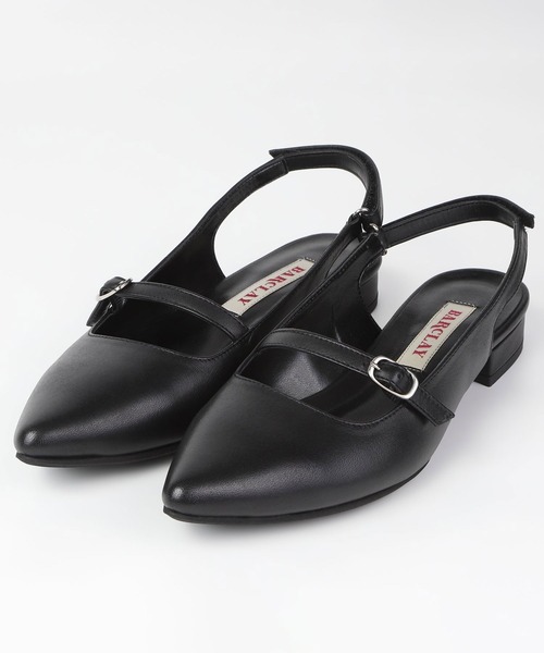 BARCLAY(バークレー)の「BARCLAY(バークレー)ポインテッドトゥバックバンドパンプス(パンプス・レディース・ブラック/アイボリー/プラチナム・22.5cm/23cm/23.5cm/24cm/24.5cm)」の1枚目の写真