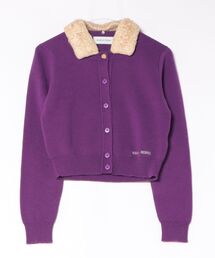 MARINE SERRE（マリーン・セル）の「MERINO WOOL KNIT CROPPED CARDI（ニット/セーター）」