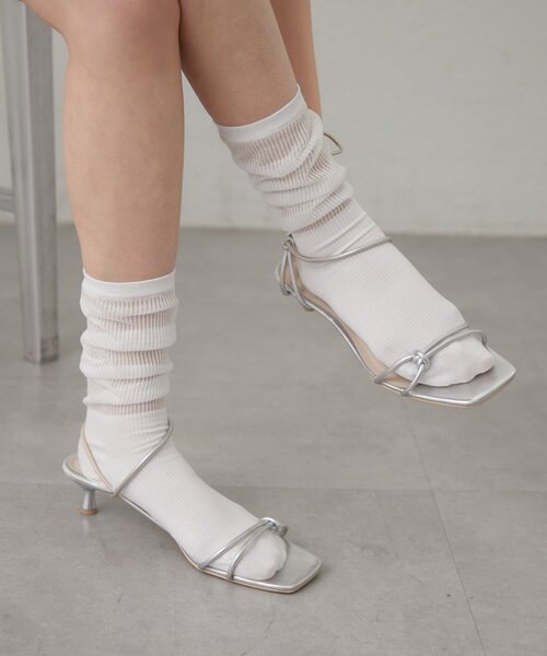 mystic（ミスティック）の「シアーカラーソックス（ソックス/靴下・レディース・ピンク/オフホワイト/グレー・ONE SIZE）」の4枚目の写真