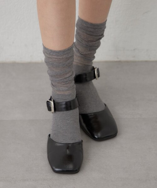 mystic（ミスティック）の「シアーカラーソックス（ソックス/靴下・レディース・ピンク/オフホワイト/グレー・ONE SIZE）」の6枚目の写真