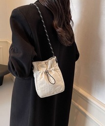 Beststore（ベストストア）の「巾着ミニショルダーバッグ サコッシュ ドローストリング 軽量（ショルダーバッグ）」