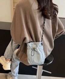 Beststore（ベストストア）の「巾着ミニショルダーバッグ サコッシュ ドローストリング 軽量（ショルダーバッグ）」