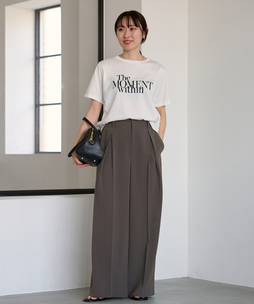 FRAMeWORK(フレームワーク)の「≪WEB限定 / 洗える / 追加≫UVカットワイドパンツ(スラックス・レディース・ライトグレー/ブラック/チャコールグレー・36/38/40)」の6枚目の写真
