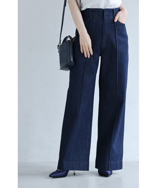 cawaii(カワイイ)の「まるでスウェットデニム(デニムパンツ・レディース・インディゴブルー・M-Long/M-Short/S-Long/S-Short/XL-Long/XL-Short/L-Long/L-Short)」の1枚目の写真