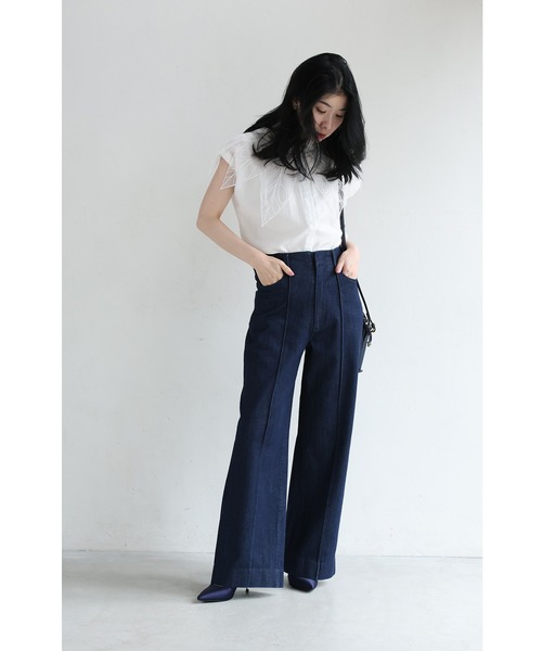 cawaii(カワイイ)の「まるでスウェットデニム(デニムパンツ・レディース・インディゴブルー・M-Long/M-Short/S-Long/S-Short/XL-Long/XL-Short/L-Long/L-Short)」の10枚目の写真